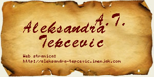 Aleksandra Tepčević vizit kartica